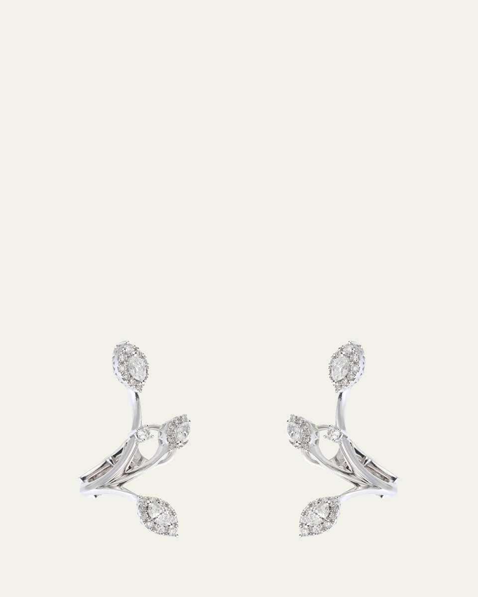 18K White Gold Diamond Earrings